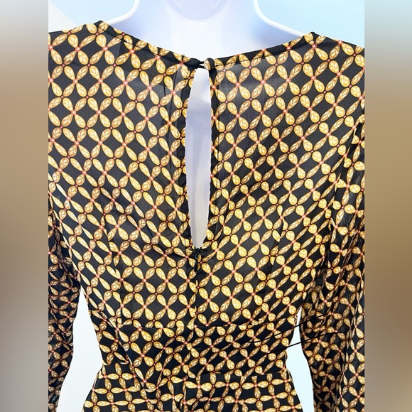 MINKPINK boho printed midi chiffon Dress size xs,medium - Picture 6 of 10